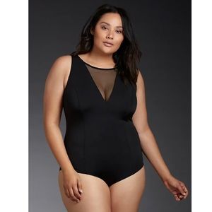 TORRID MESH INSET SILKY MICROFIBER BODYSUIT